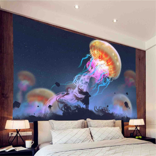 Home Decor Realistic Psychedelic Mushroom Print Tapestry Art