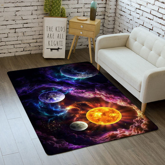Flannel Home Decor Starry Floor Mat Living Room Rug - Stylish Decor