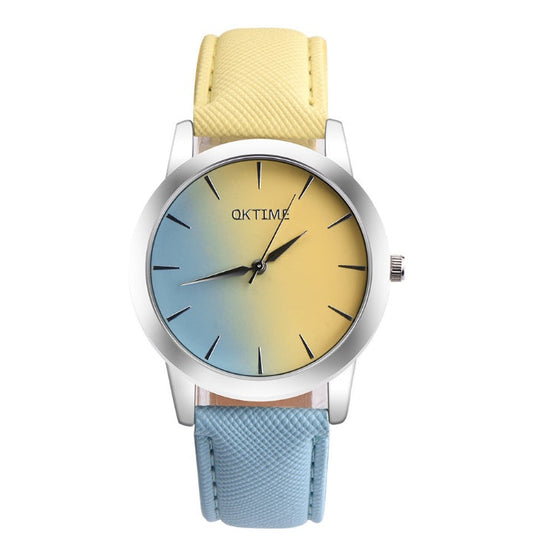 fashion casual retro rainbow design watch women analog