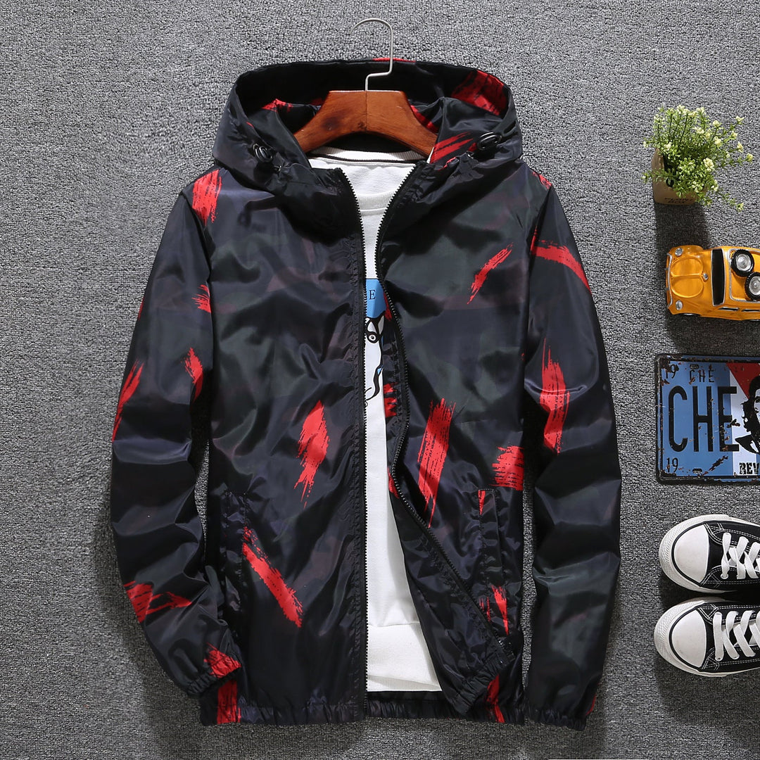 Loose windbreaker male camouflage