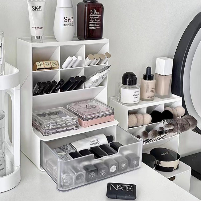 Cosmetics Storage Box Desktop Finishing Box with Drawers