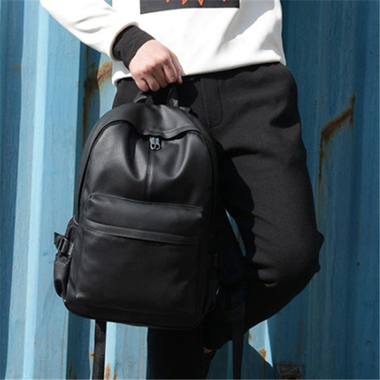 Male leather backpack