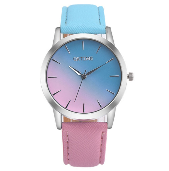 fashion casual retro rainbow design watch women analog