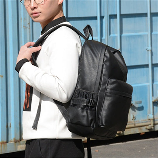 Male leather backpack