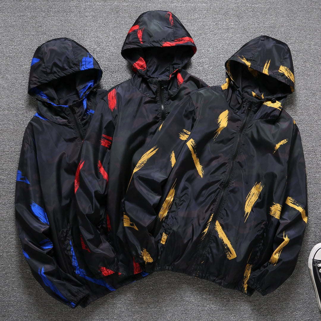 Loose windbreaker male camouflage