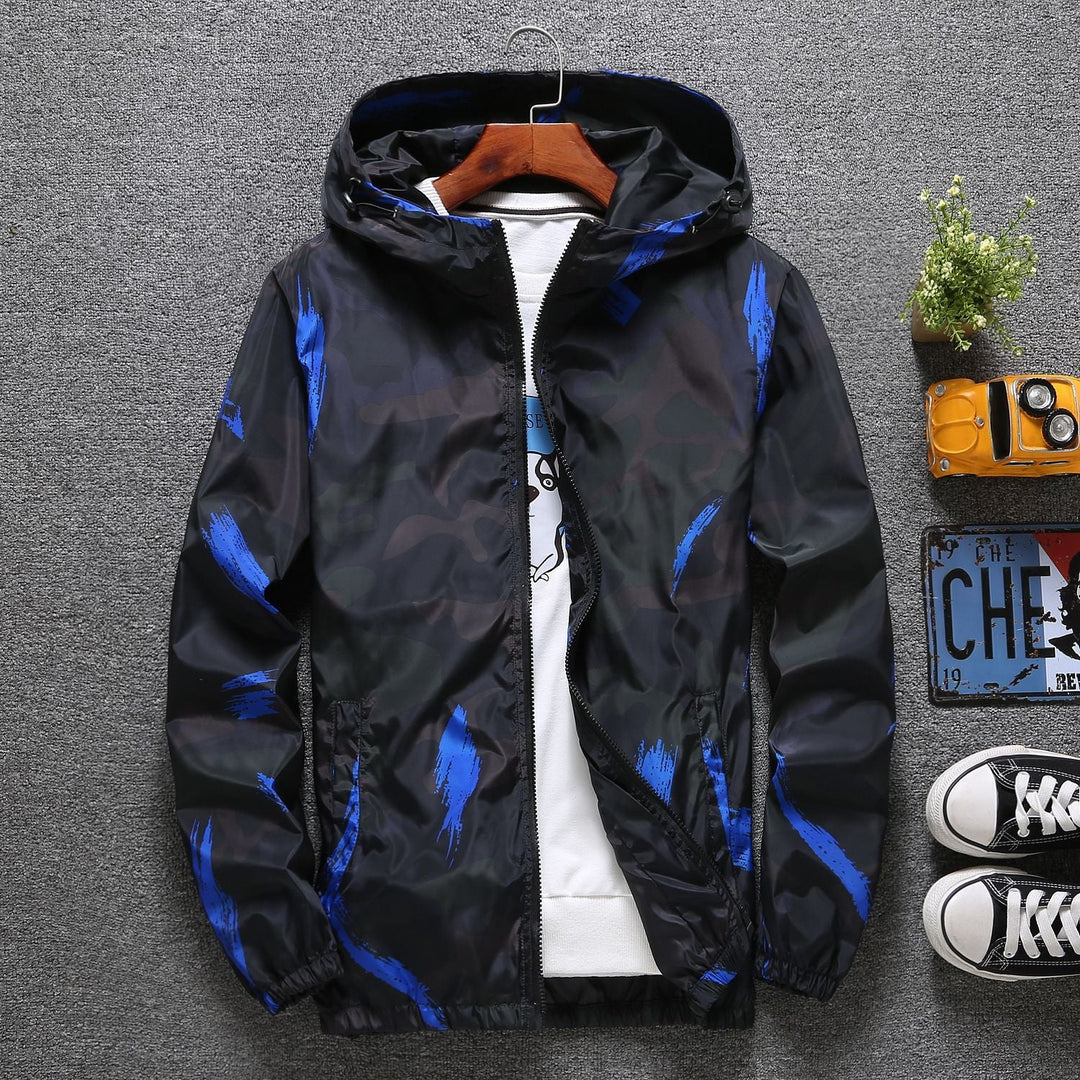 Loose windbreaker male camouflage