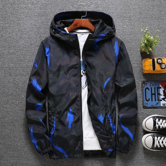 Loose windbreaker male camouflage
