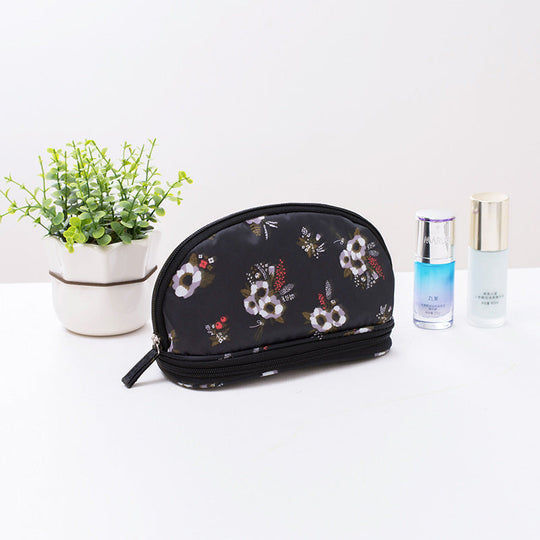 Portable large capacity double layer cosmetics - Stylish Storage Bag
