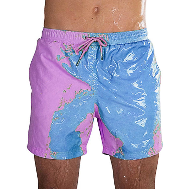 Magical Change Color Beach Shorts - Quick Dry & Stylish Swimwear soft