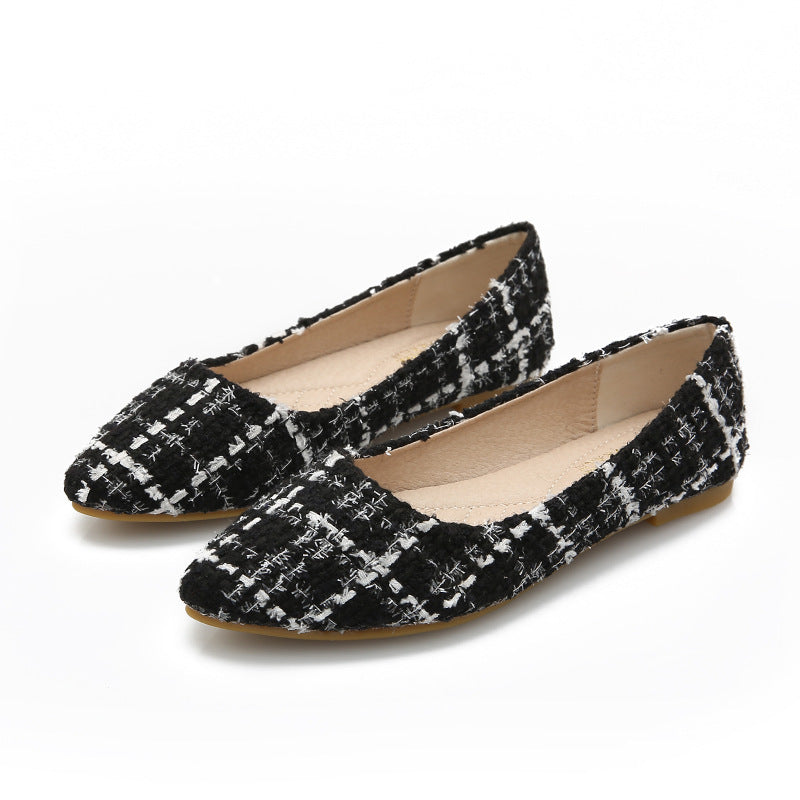 Shallow Mouth Pointed Toe Single Shoes Flat All-match Women's