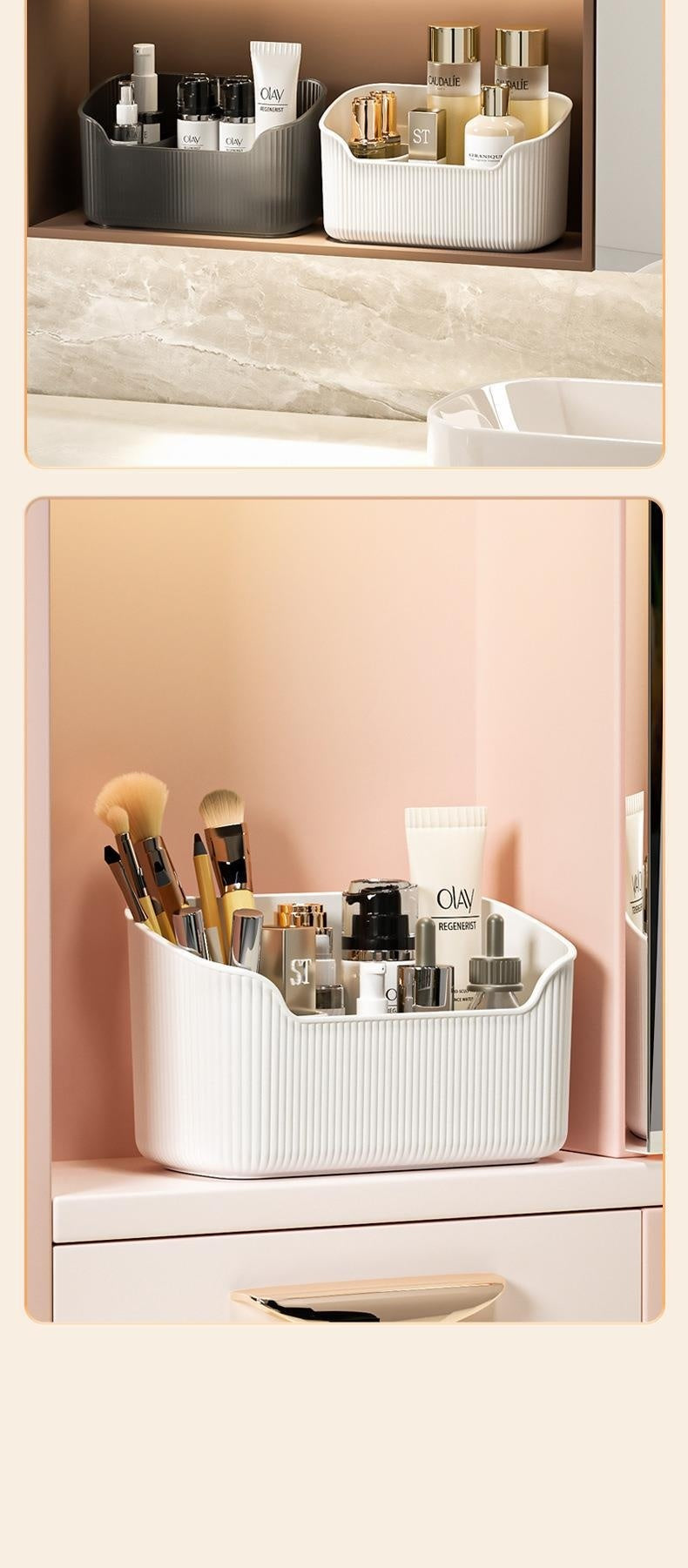 Bathroom Cabinet Cosmetics Storage Box - Organize Your Space