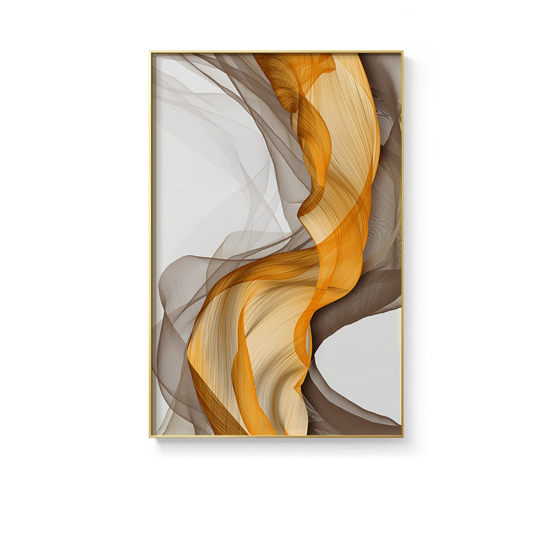 Abstract Yellow Grey Canvas Painting Home Decor – Stylish Art