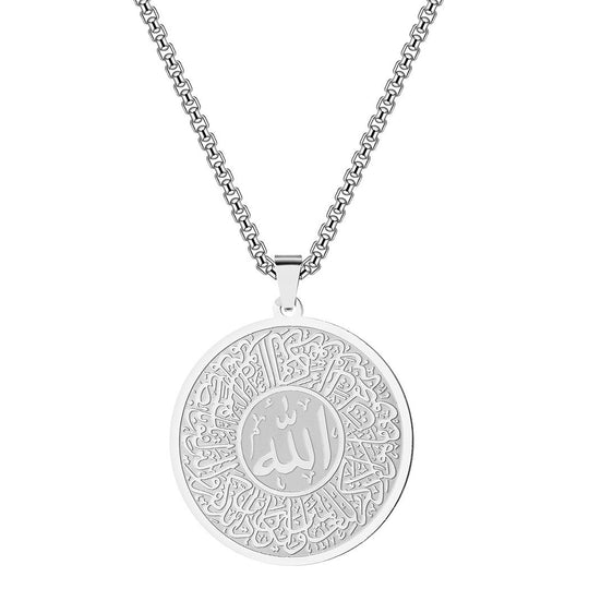 Men Calligraphy Necklace Accessories Jewellery - Stainless Steel