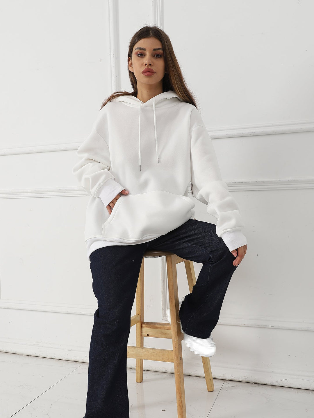 Fashionable Casual Printed Long Sleeved Sweatshirt for Women