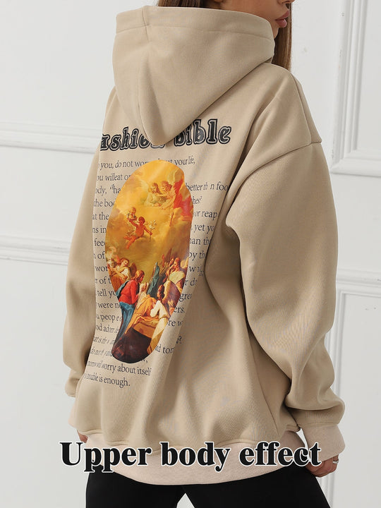 Fashionable Casual Printed Long Sleeved Sweatshirt for Women