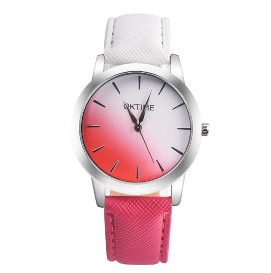 fashion casual retro rainbow design watch women analog