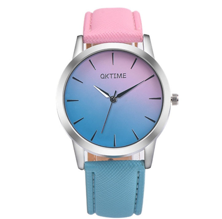 fashion casual retro rainbow design watch women analog