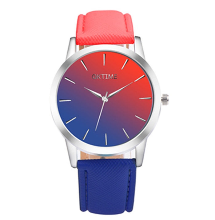 fashion casual retro rainbow design watch women analog