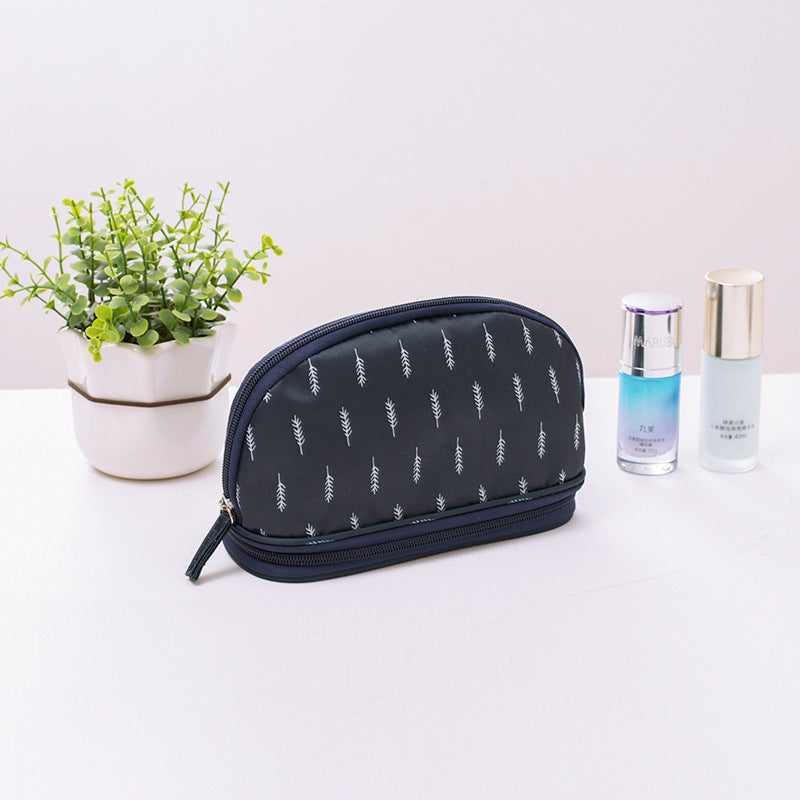 Portable large capacity double layer cosmetics - Stylish Storage Bag