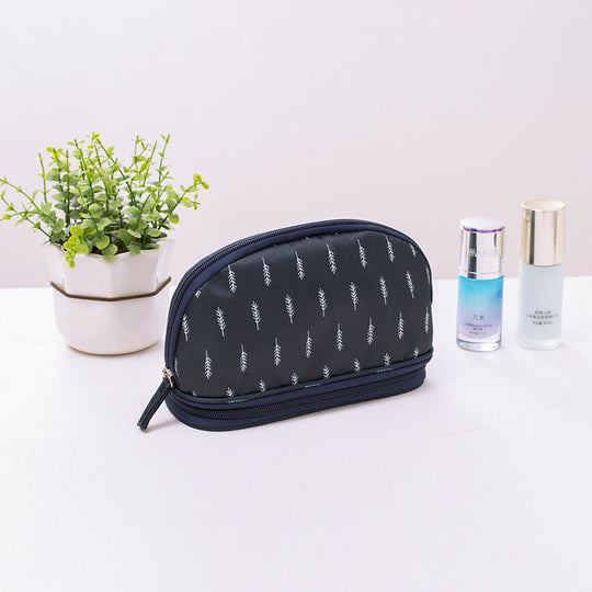 Portable large capacity double layer cosmetics - Stylish Storage Bag