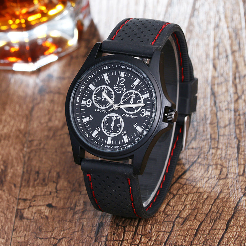 women silica gel quartz watch sloggi black