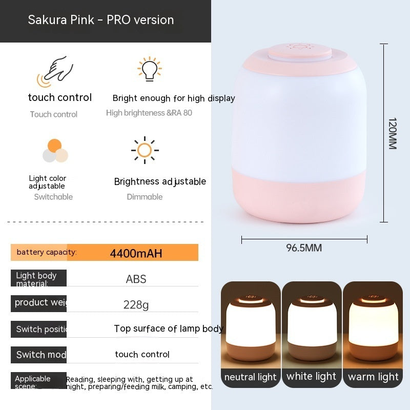 Rechargeable Touch Led Small Night Lamp Home Decor - Stylish