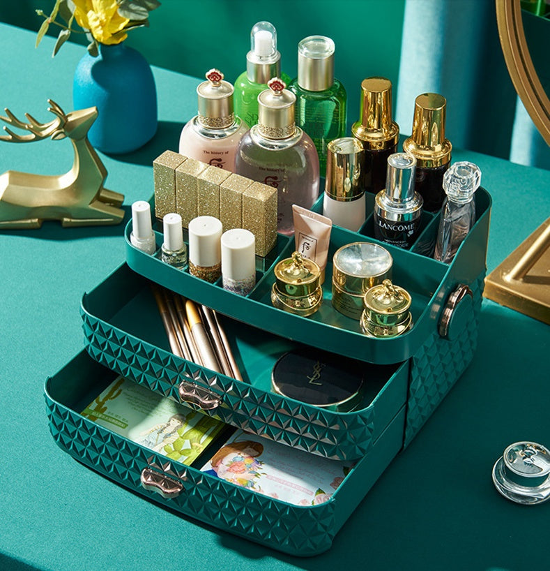 Desktop dustproof cosmetics storage box - Organized Makeup Holder