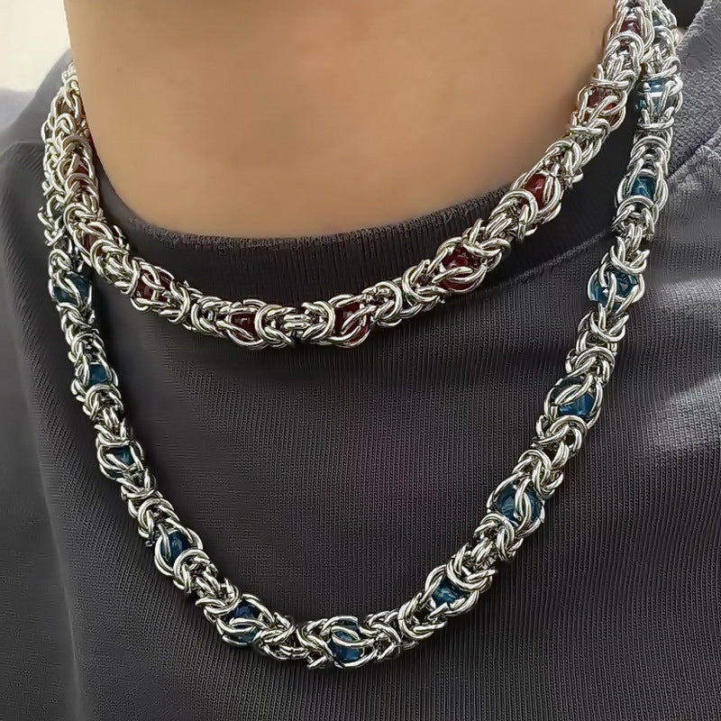 sapphire splice necklace