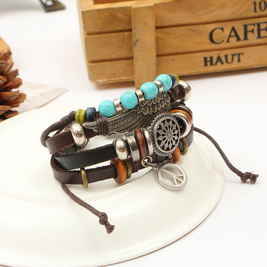 Handmade bracelets - Ethnic Style Leather Bracelet Collection