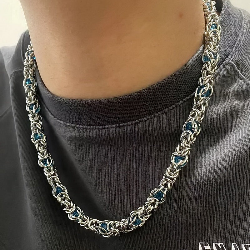 sapphire splice necklace