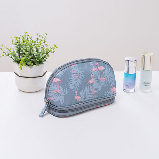 Portable large capacity double layer cosmetics - Stylish Storage Bag