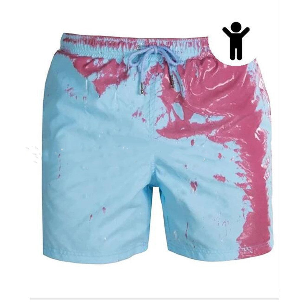 Magical Change Color Beach Shorts - Quick Dry & Stylish Swimwear soft