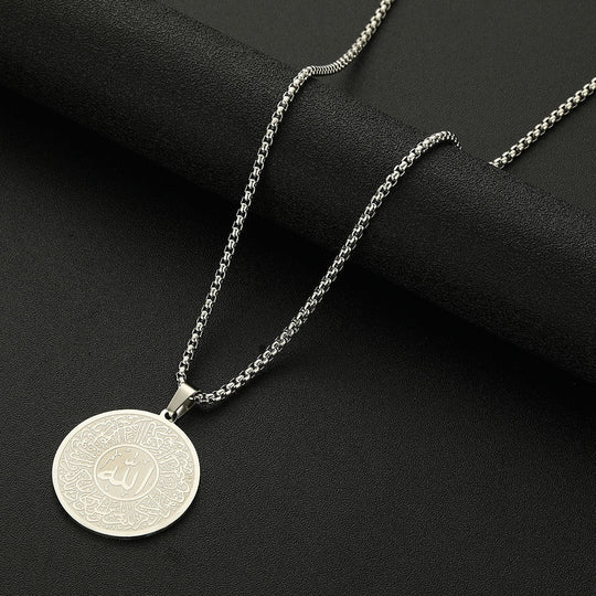 Men Calligraphy Necklace Accessories Jewellery - Stainless Steel