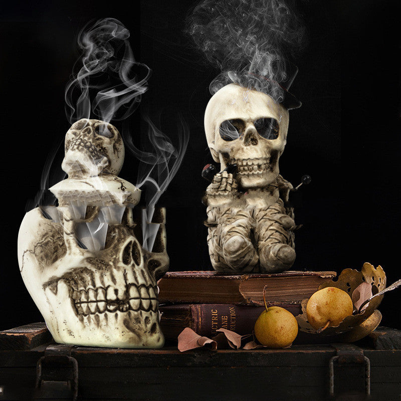 Resin Crafts Halloween Decorations Home Skull Aromatherapy Decor
