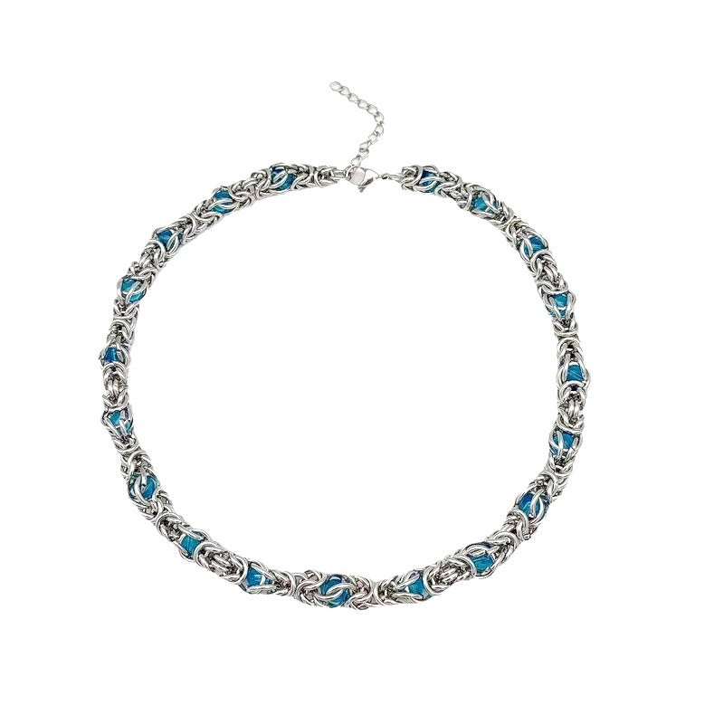 sapphire splice necklace