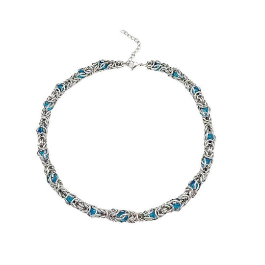 sapphire splice necklace