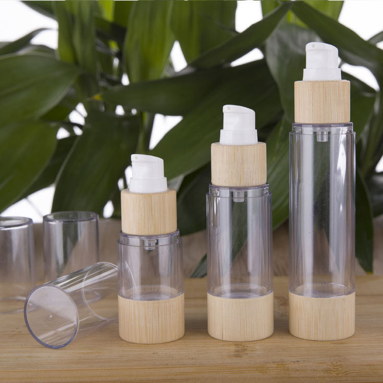 -bottling Spray Bottle Lotion for Cosmetics, Handcrafted Bamboo