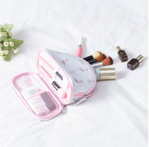 Portable large capacity double layer cosmetics - Stylish Storage Bag