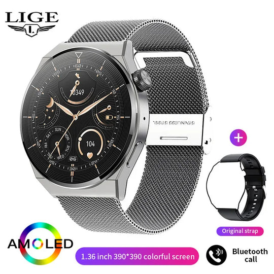 For Huawei xiaomi GT3 Pro Smart Watch Men AMOLED 390*390 HD Screen Heart Rate Bluetooth Call IP68 Waterproof SmartWatch 2024 New