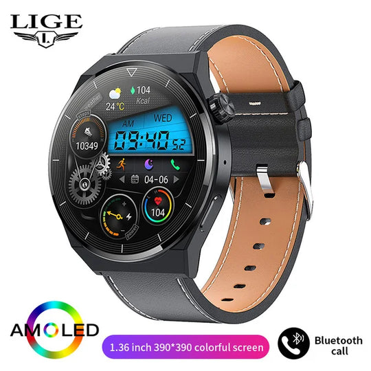 For Huawei xiaomi GT3 Pro Smart Watch Men AMOLED 390*390 HD Screen Heart Rate Bluetooth Call IP68 Waterproof SmartWatch 2024 New