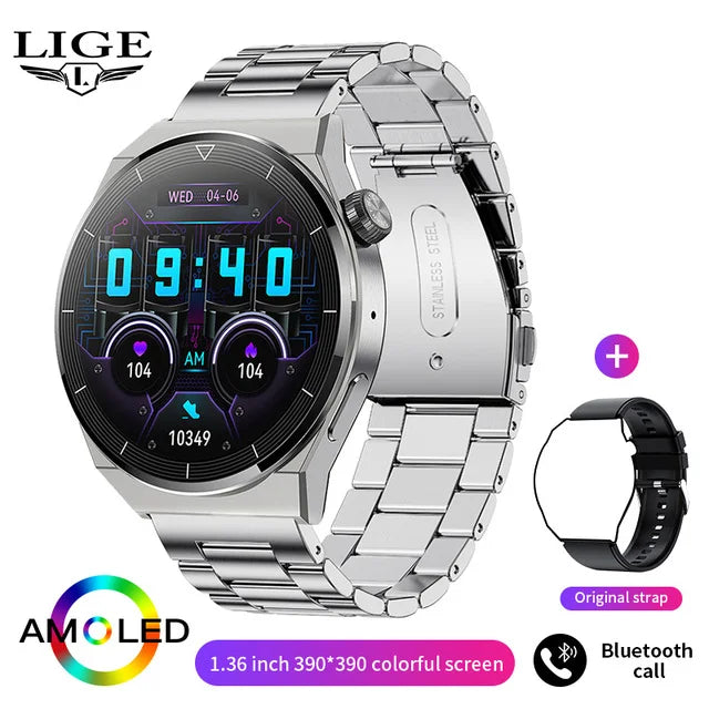 For Huawei xiaomi GT3 Pro Smart Watch Men AMOLED 390*390 HD Screen Heart Rate Bluetooth Call IP68 Waterproof SmartWatch 2024 New