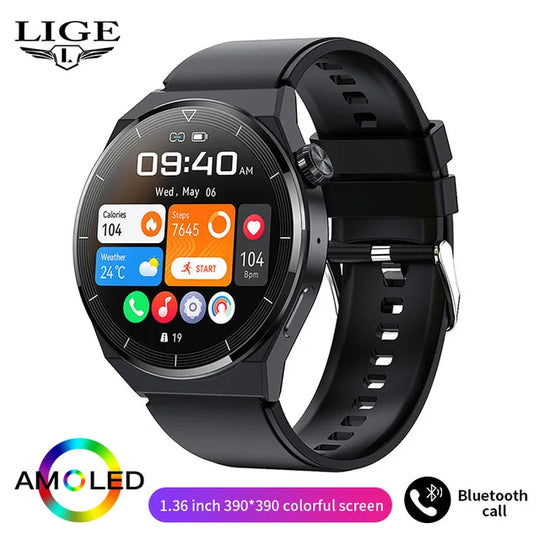 For Huawei xiaomi GT3 Pro Smart Watch Men AMOLED 390*390 HD Screen Heart Rate Bluetooth Call IP68 Waterproof SmartWatch 2024 New