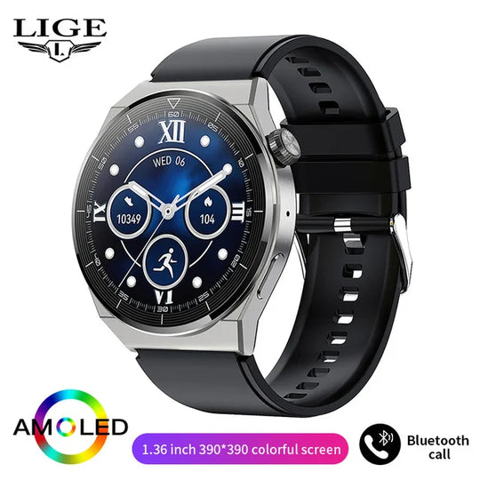 For Huawei xiaomi GT3 Pro Smart Watch Men AMOLED 390*390 HD Screen Heart Rate Bluetooth Call IP68 Waterproof SmartWatch 2024 New