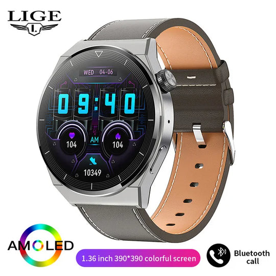 For Huawei xiaomi GT3 Pro Smart Watch Men AMOLED 390*390 HD Screen Heart Rate Bluetooth Call IP68 Waterproof SmartWatch 2024 New