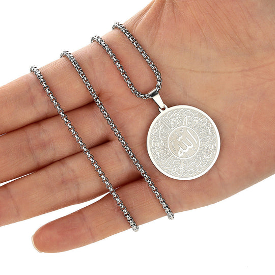 Men Calligraphy Necklace Accessories Jewellery - Stainless Steel