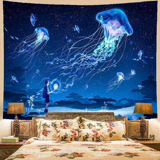 Home Decor Realistic Psychedelic Mushroom Print Tapestry Art