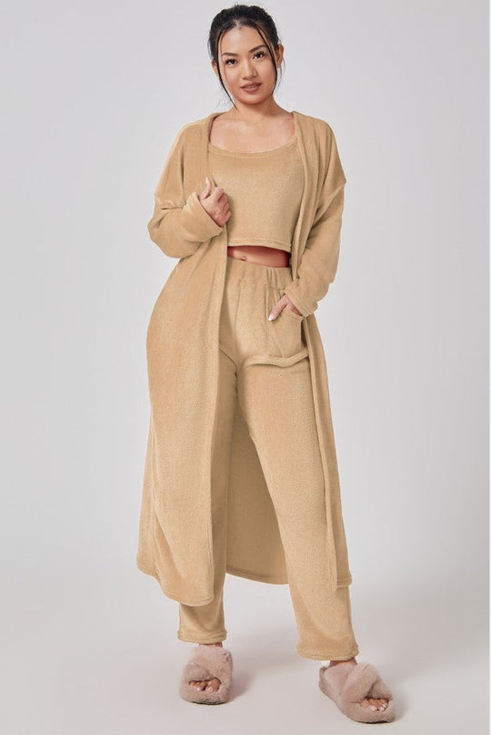 Cozy Pajama Set - Cute Loungewear, 3 Piece Lounge Set