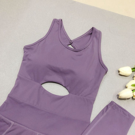 Piece Tight Fitness Wear Sports Suit | Elastic Beauty Back