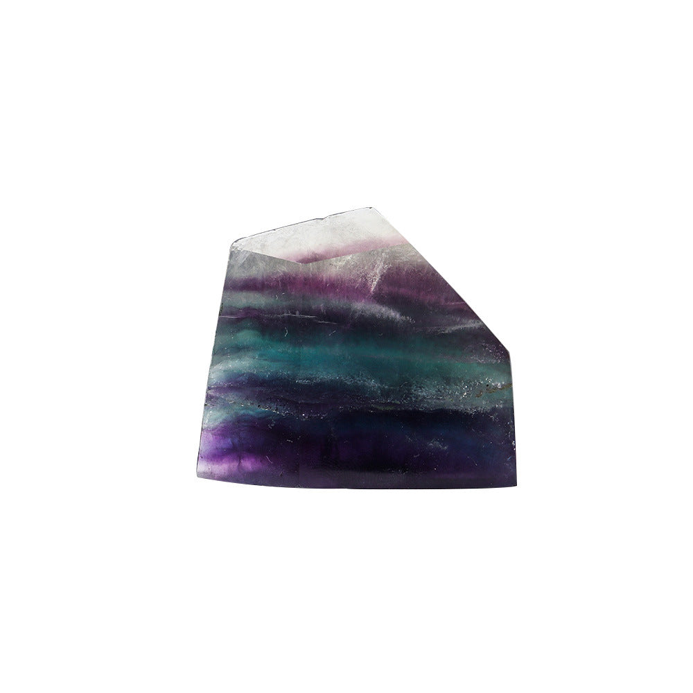 Rainbow Fluorite Polyhedron Ornament Home Decor Crystal - Buy Now