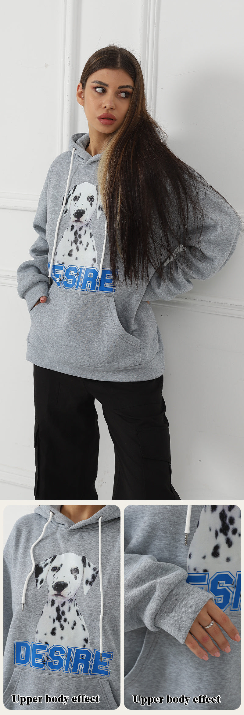 Fashionable Casual Printed Long Sleeved Sweatshirt for Women